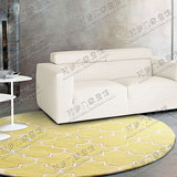 欧式现代简约几何圆形手工地毯客厅沙发卧室床边书房电脑转椅垫子
