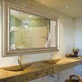 正品优质欧式镜壁挂浴室镜卫浴镜仿古带框镜卫生间镜子装饰镜503