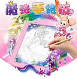 小花仙DIY画板手绘板儿童早教益智画画套装女孩玩具3-6岁生日礼物