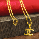 18K黄金项链 粗3毫米圆珠 佛珠 泰国链 转运珠项链 男女可佩戴