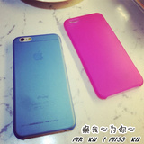 纯色iphone6手机壳超薄苹果6 plus玫红磨砂套5s/4s保护套外壳硬壳