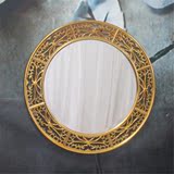 阿西娜欧式古典工艺卧室化妆挂镜 中式镂空玄关门头装饰镜子317