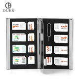 杜尔免费刻字 存储卡盒不锈钢SD卡数码收纳卡包8大SIM+6小SIM+1针