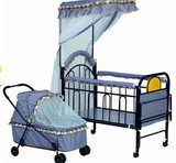 包邮铁艺婴儿床铁床可推行摇床宝宝欧式床多功能儿童床环保带蚊帐