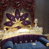 特价欧式宫廷布艺大床 新古典双人婚床1.8米后现代实木公主软床
