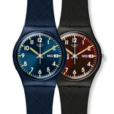 专柜瑞士正品斯沃琪 Swatch手表色彩密码系列男表女表绅士蓝GN718
