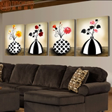 客厅装饰画现代简约沙发背景墙三联画走廊无框画卧室冰晶挂画抽象