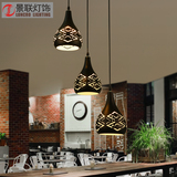 现代简约欧美式创意酒吧餐厅个性客厅餐厅灯具 铁艺三头组合吊灯