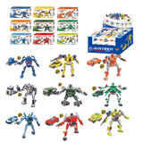 世标积木儿童小颗粒拼装变形金刚汽车组装机器人勇士男孩拼插玩具