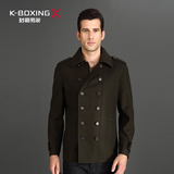 劲霸男装外套 正品男士商务羊毛呢子外衣 休闲时尚夹克衫FKWX3206
