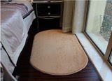 珊瑚绒珩缝纯色地毯客厅卧室卫浴防滑门脚地垫加厚不掉色卡其包邮