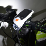 太阳能自行车前灯USB可充电手电筒山地车配件单车夜骑行儿童装备
