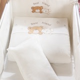 婴儿床上用品7件套件全棉宝宝床品新生儿床围被子春秋款 超级柔软