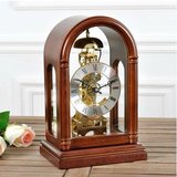 ZQ枫叶机械座钟客厅创意仿古台钟实木欧式钟表复古坐钟中式时钟摆