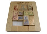 大号三国华容道古典青少年儿童益智玩具榉木烫印炭金彩盒华容道
