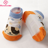 地板袜纯棉袜子儿童鞋12个月婴儿松口卡通袜鞋宝宝点胶防滑袜春秋