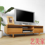 新款日式实木环保电视柜 白橡木简约时尚特价客厅家具 可定制厅柜