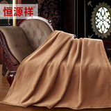 恒源祥家纺 纯羊毛毯床上用品单双人加厚冬季盖毯保暖毯子特价