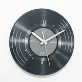 爆款欧美英伦现代时尚黑胶唱片CD碟片客厅创意挂钟玻璃时钟