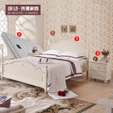 田园床欧式床1.5/1.8米公主床双人床卧室成套家具套装组合