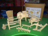 玩具批发木质制3D立体益智木头农耕积木模型创意礼品生日礼物