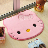 韩式外贸防滑地垫 床边粉色KT猫可爱地毯阳台卫生间进门入户脚垫