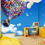 无缝环保儿童房3D墙纸客厅卧室背景壁纸无纺布卡通飞屋环游记壁画