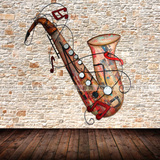 铁艺乐器喇叭模型墙壁挂饰酒吧会所音乐培训背景墙面立体软装饰品