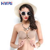 HiViRi超聚拢拉绳硅胶胸贴隐形防滑文胸女士小胸婚纱礼服游泳乳贴