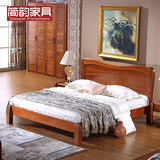 实木床1.8米双人床金丝楠木全实木床中式婚床1.8米 实木床特价