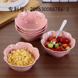 新款5寸樱花浮雕日式陶瓷米饭碗汤碗沙拉水果麦片碗甜品碗