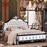 卧室欧式床实木床1.8米法式双人大床高箱储物真皮床高档环保家具