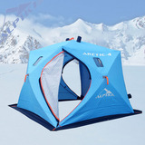 最新5人至6人三层保暖冰钓帐篷冬天冰上钓鱼棉帐篷自动速开帐包邮