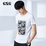 GXG男装 2016夏季新品 男士时尚都市修身短袖T恤男#62844031
