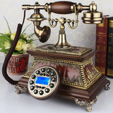 包邮欧式仿古实木电话机复古时尚创意美式家用电话时尚古典座机
