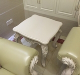 欧式美式沙发边几/角几 白色实木电话几现代小方形简约电话架边桌