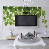 树叶墙贴客厅电视背景墙面贴纸超大创意装饰绿叶风景瓷砖玻璃贴画