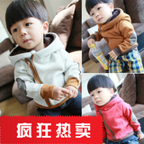 童装男女宝宝秋冬装外套0-1-2-3岁婴儿衣服加绒加厚棉衣韩版卫衣
