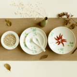 景德镇骨瓷餐具小家庭套组装 陶瓷饭碗面碗釉中彩 韩式家居碗筷