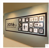 2016相框励志墙照片墙贴纸婚房装饰员工照片贴公司文化照片背景墙
