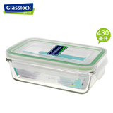 韩国Glasslock玻璃饭盒 微波炉耐热保鲜饭盒 便当盒长方形430ml