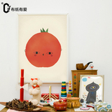 水果儿童 儿童房装饰画可以壁画小孩生日礼物 创意卡通画卧室挂画