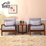 SRITY实木沙发组合 新中式红椿木实木家具 布艺木质沙发椅