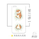 iPhone5S iPhone6s plus日系柴犬狗狗苹果可爱情侣全包手机软壳