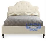 美式乡村风格布艺双人床新古典欧式1.8米软床麻布软包床酒店家具