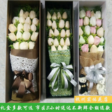 11朵19朵红白香槟玫瑰礼盒杭州同城鲜花速递圣诞节送女友生日花束