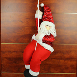 圣诞节装饰品 圣诞老人爬绳老人商场酒店幼儿园橱窗吊饰挂件挂饰