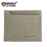 MAKU男士钱包短款日韩版个性横款钱夹超薄款青年学生银包潮牌皮夹