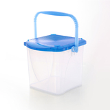 稻草屋 加厚方形塑料水桶 家用清洁水桶  透明洗车桶钓鱼桶有盖