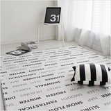 2015韩国代购客厅卧室细绒面短毛绒/英文字母防滑地毯/地垫游戏垫